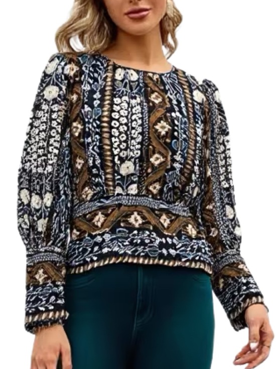 Veronica Beard Tops - Veronica Beard NWOT Anouk Paisley Silk Blouse with Mutton Sleeves Size 6